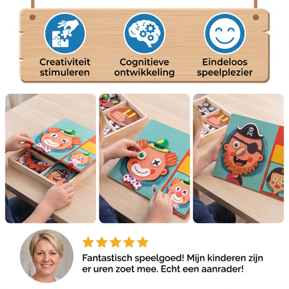 Magnetisch Houten Aankleed- & Koppelspel – Creatief Leerspeelgoed