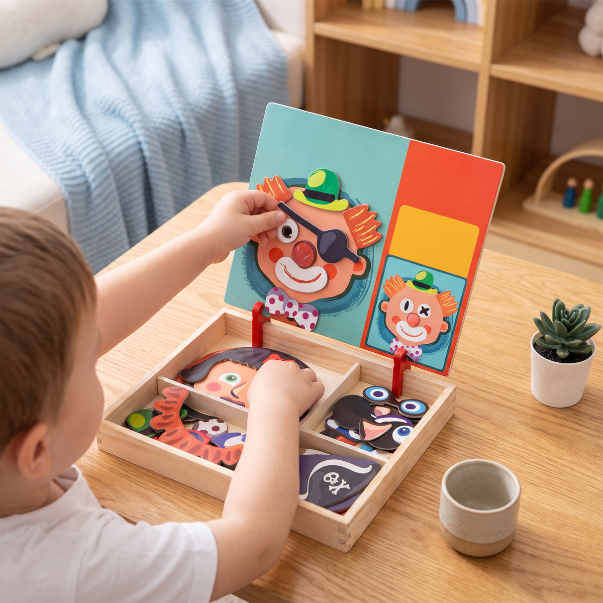 Magnetisch Houten Aankleed- & Koppelspel – Creatief Leerspeelgoed