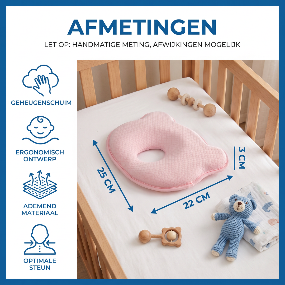 Baby-ondersteuningskussen van Memory Foam voor Optimaal Comfort