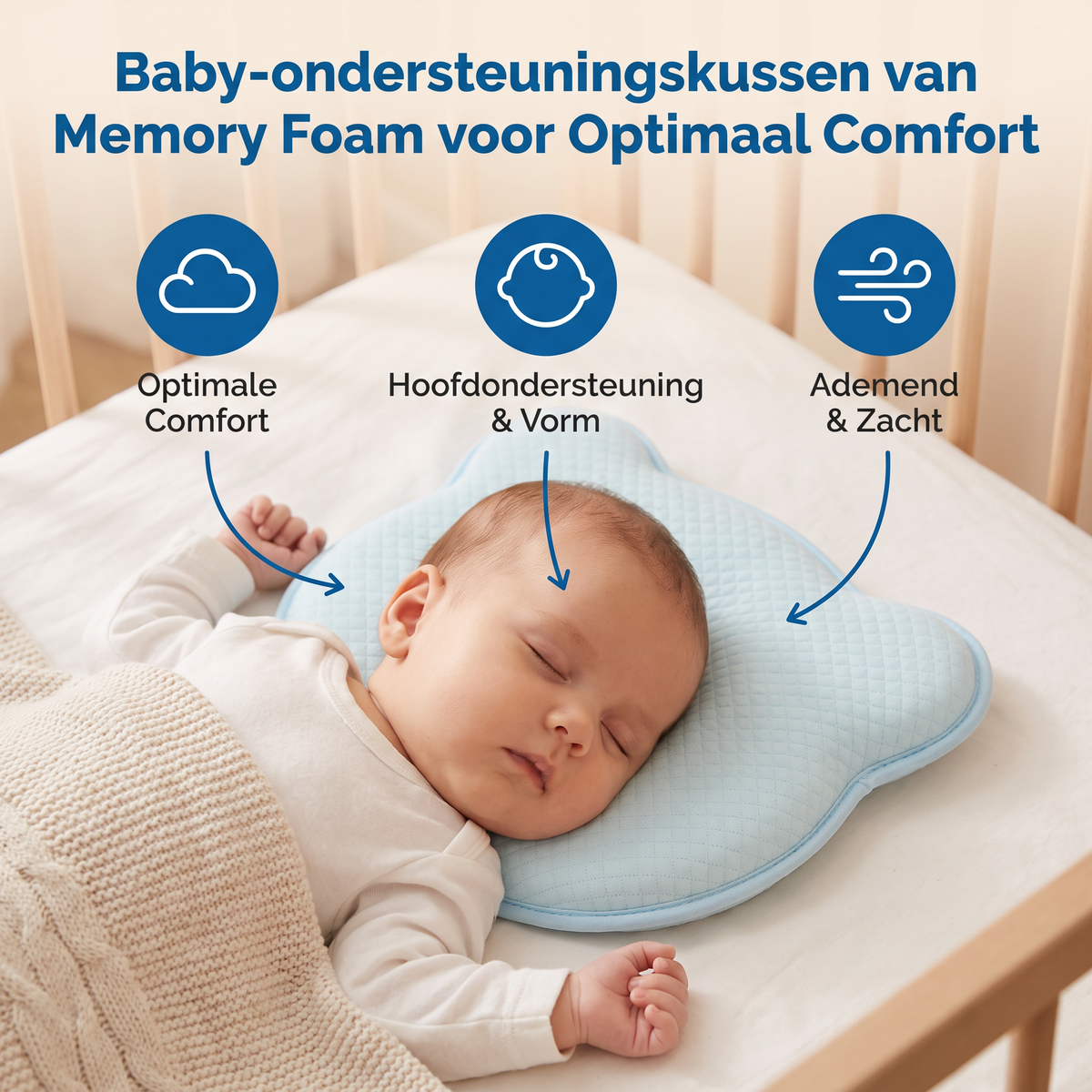 Baby-ondersteuningskussen van Memory Foam voor Optimaal Comfort
