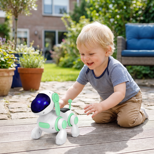 Elektrische Robothond als Spielzeug mit Lauf-, Sound- & LED-Funktionen