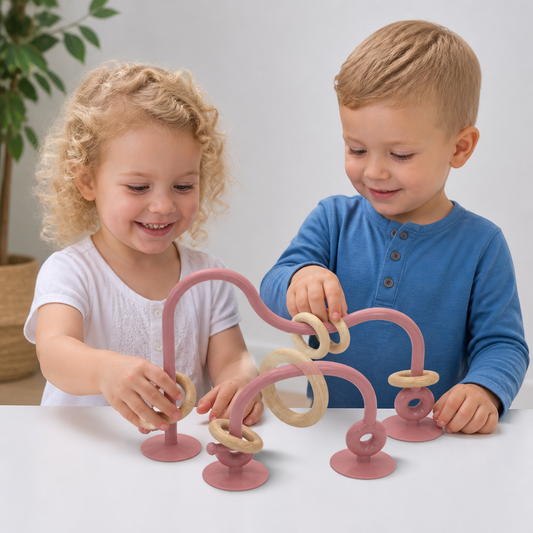 Siliconen Motorisch Speelgoed Voor Baby's – Zuignap Leerspeelgoed Voor Tafel & Kinderstoel