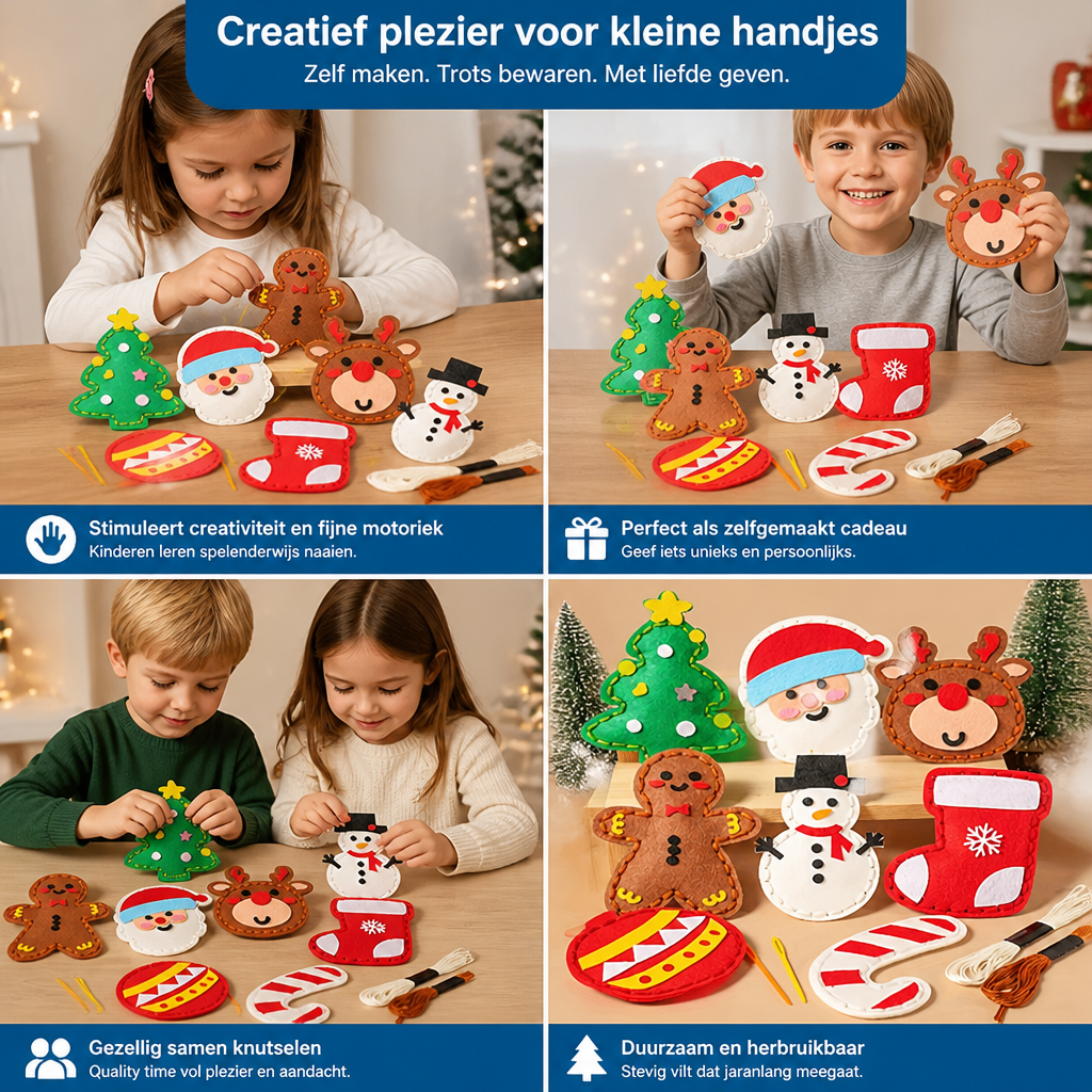 Veilige Vilten Kerstset Om Zelf Te Naaien