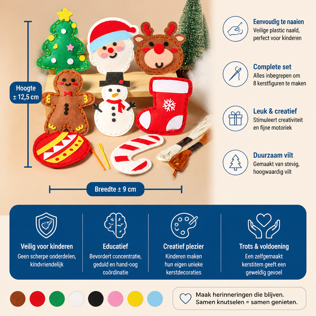 Veilige Vilten Kerstset Om Zelf Te Naaien