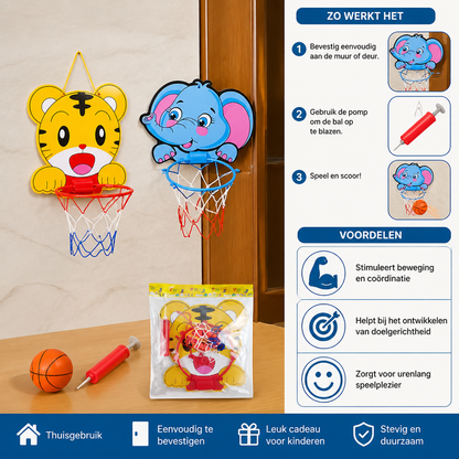 Schattige Dieren Basketbalset Voor Kinderen