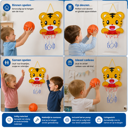 Schattige Dieren Basketbalset Voor Kinderen