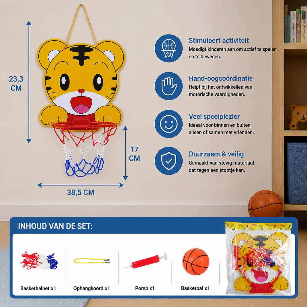 Schattige Dieren Basketbalset Voor Kinderen