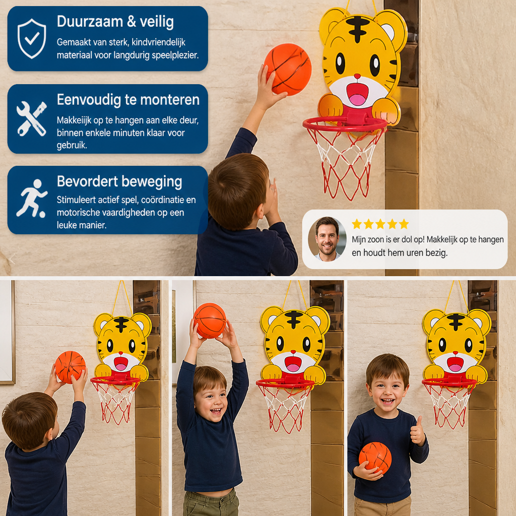 Schattige Dieren Basketbalset Voor Kinderen