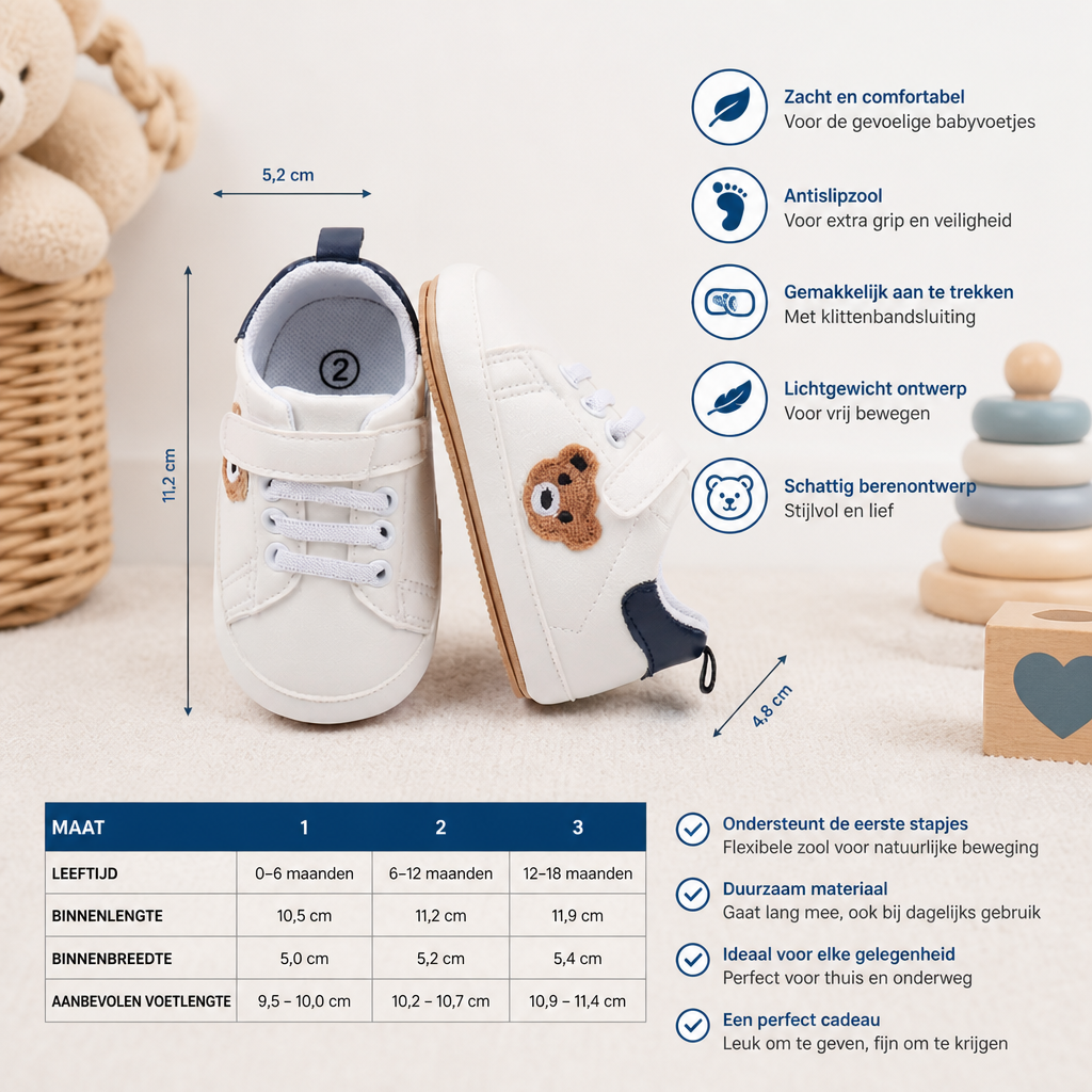 Peuterschoenen Met Een Schattig Berenontwerp