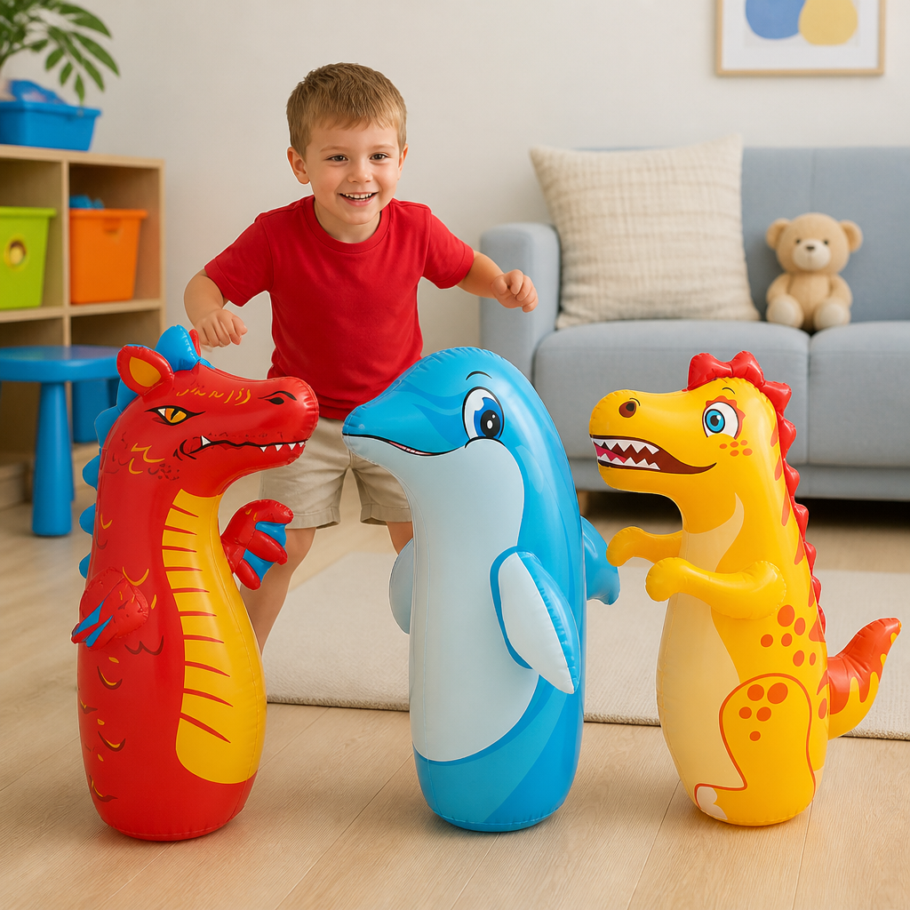 Opblaasbare Kinderboksbal Met Dierenontwerp En Vulbare Waterbasis