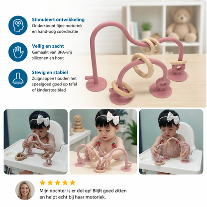 Siliconen Motorisch Speelgoed Voor Baby's – Zuignap Leerspeelgoed Voor Tafel & Kinderstoel