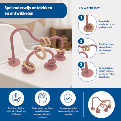Siliconen Motorisch Speelgoed Voor Baby's – Zuignap Leerspeelgoed Voor Tafel & Kinderstoel