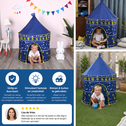 Binnen & Buiten Sterrenhemel Kinderspeeltent – Magisch Kasteel Voor Kleine Avonturiers
