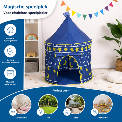 Binnen & Buiten Sterrenhemel Kinderspeeltent – Magisch Kasteel Voor Kleine Avonturiers