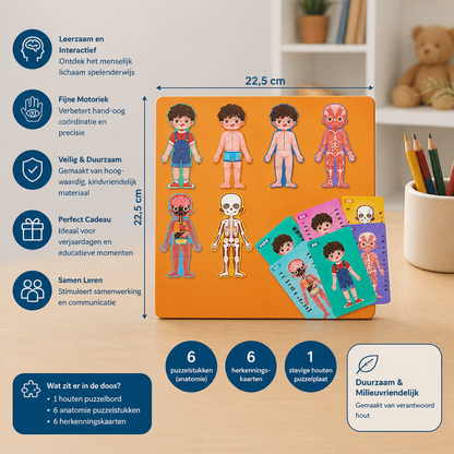 Houten Lichaamspuzzel Voor Kinderen – Spelenderwijs Anatomie Leren