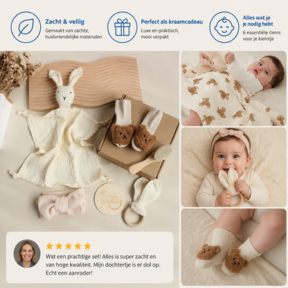 6-Delige Cadeaubox Set Voor Pasgeborenen – Eerste Babyuitzet