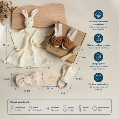 6-Delige Cadeaubox Set Voor Pasgeborenen – Eerste Babyuitzet