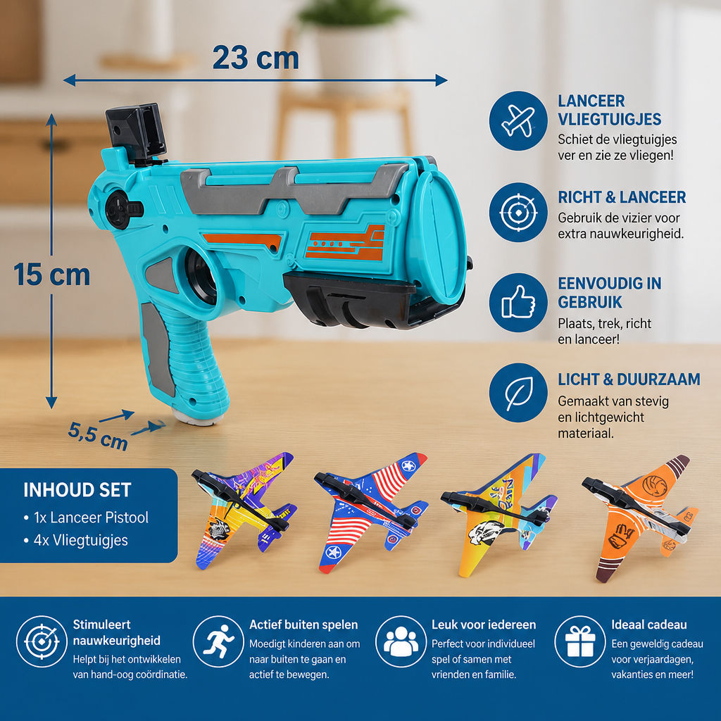 Kinder Vliegtuig Katapult Launcher – Outdoor Vliegspeelgoed