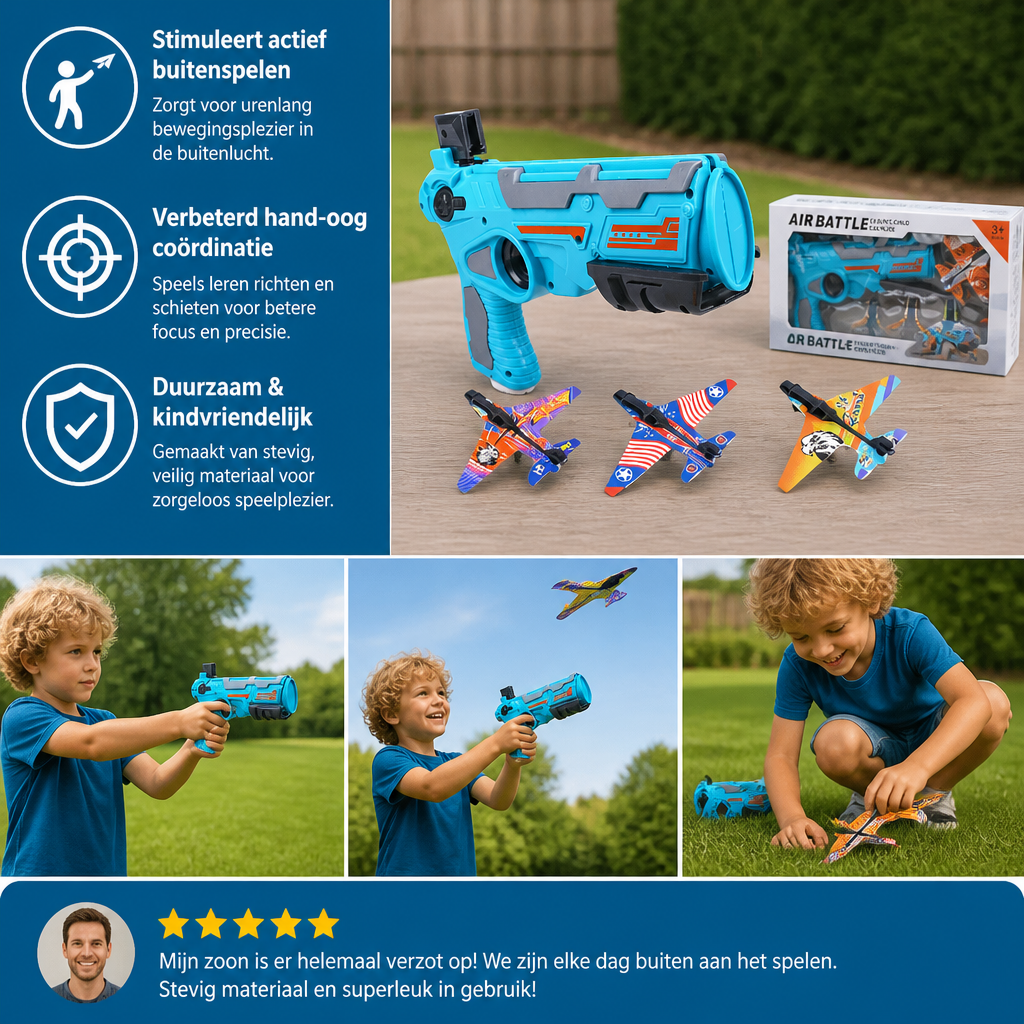 Kinder Vliegtuig Katapult Launcher – Outdoor Vliegspeelgoed