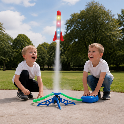 Kinder Raketlanceerder Met Voetpomp – Lichtgevend Outdoor Luchtdruk Speelgoed