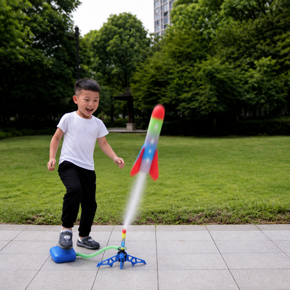 Kinder Raketlanceerder Met Voetpomp – Lichtgevend Outdoor Luchtdruk Speelgoed