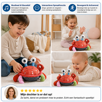 Interactieve Muziekkrab Met Spraakfunctie – Bewegend Leerspeelgoed Voor Baby's