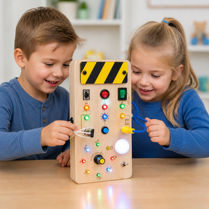 LED Controller Busy Board Van Hout – Montessori Leerspeelgoed Ter Bevordering Van Motoriek