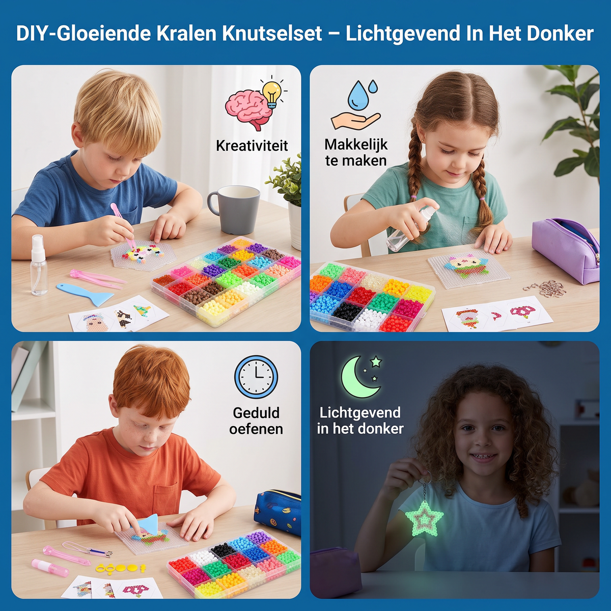 DIY-Gloeiende Kralen Knutselset – Lichtgevend In Het Donker