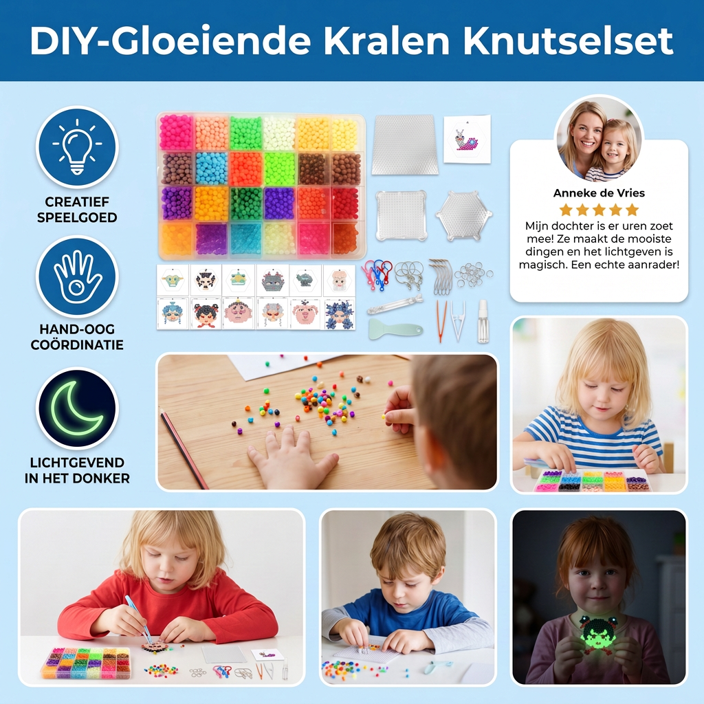 DIY-Gloeiende Kralen Knutselset – Lichtgevend In Het Donker