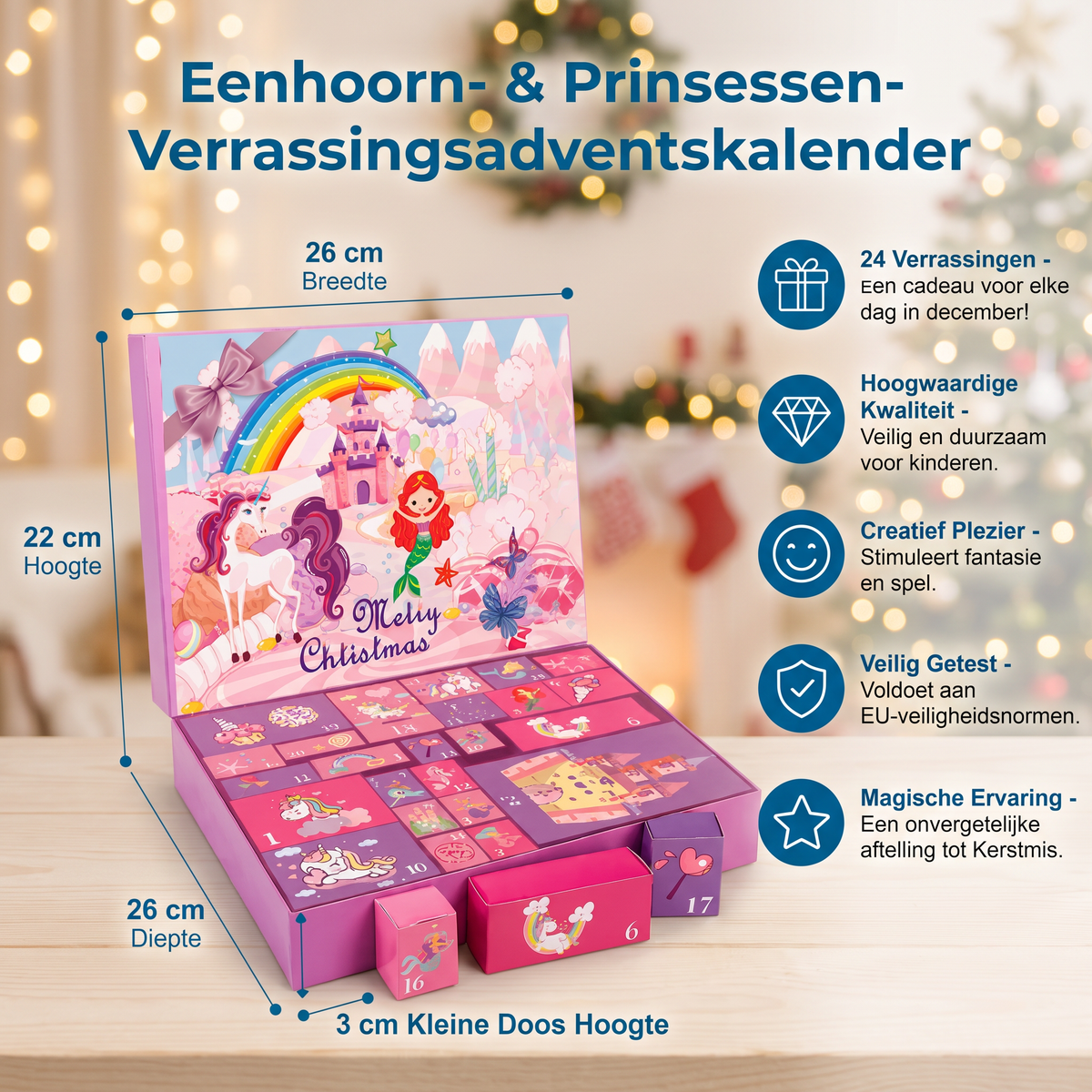 Eenhoorn- & Prinsessen- Verrassingsadventskalender Voor Meisjes
