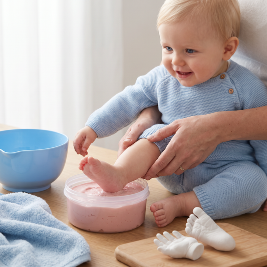 Baby Hand- & Voetafdruk Set – Herinneringsset Voor Pasgeborenen & Ouders