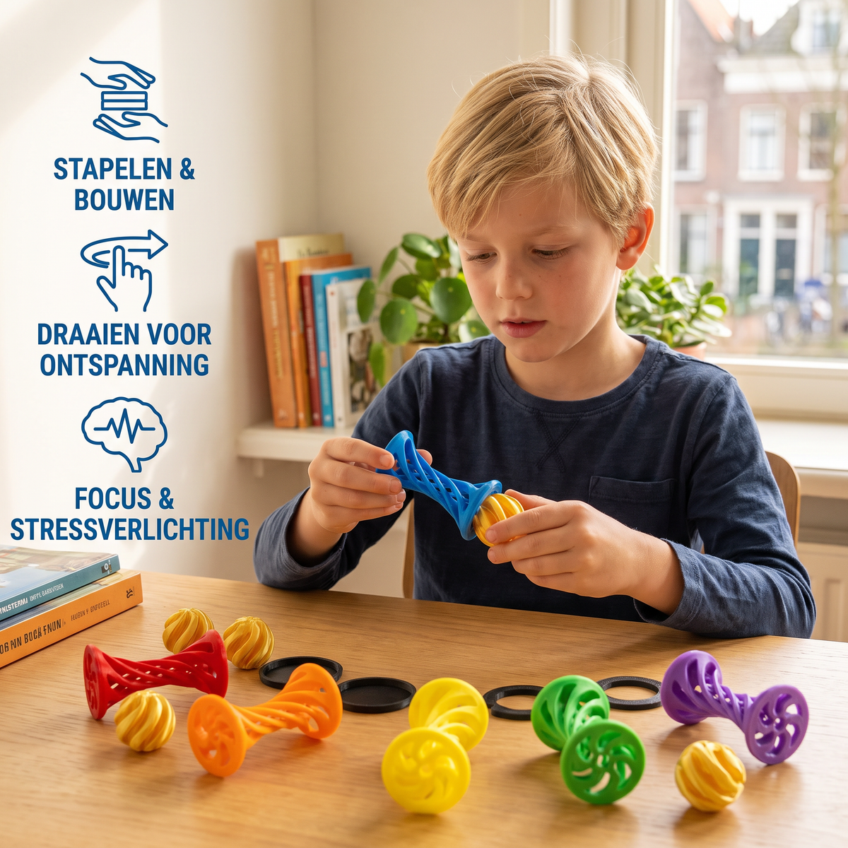 3D Spiraal Fidget Speelgoed – Draaibaar Anti-Stress Bureauspeelgoed