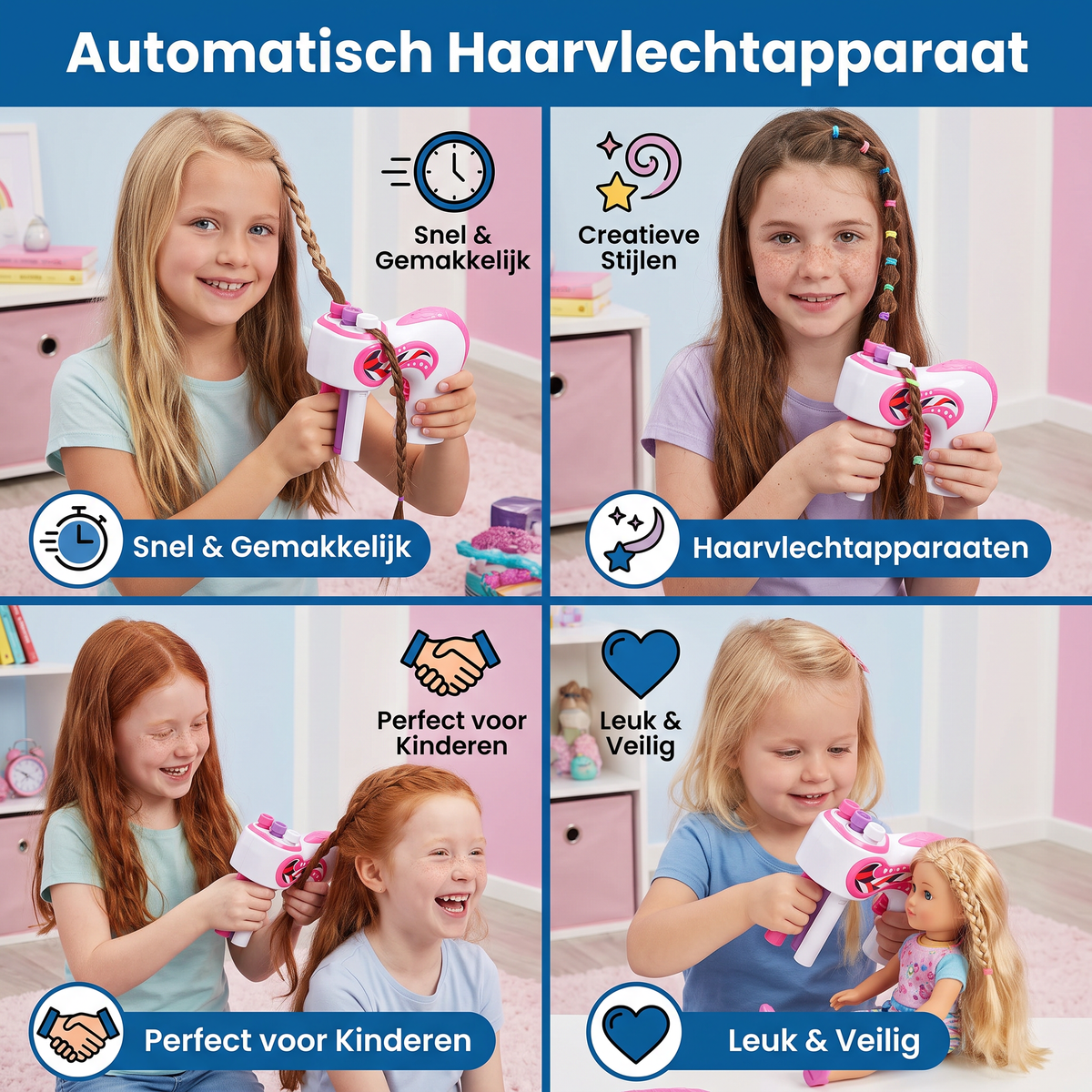 Automatisch Haarvlechtapparaat voor Kinderen – Eenvoudige DIY Stylingtool