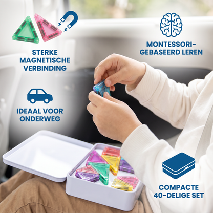 Compacte Magneetplaatjes – 40-Delige Montessori-Reisset