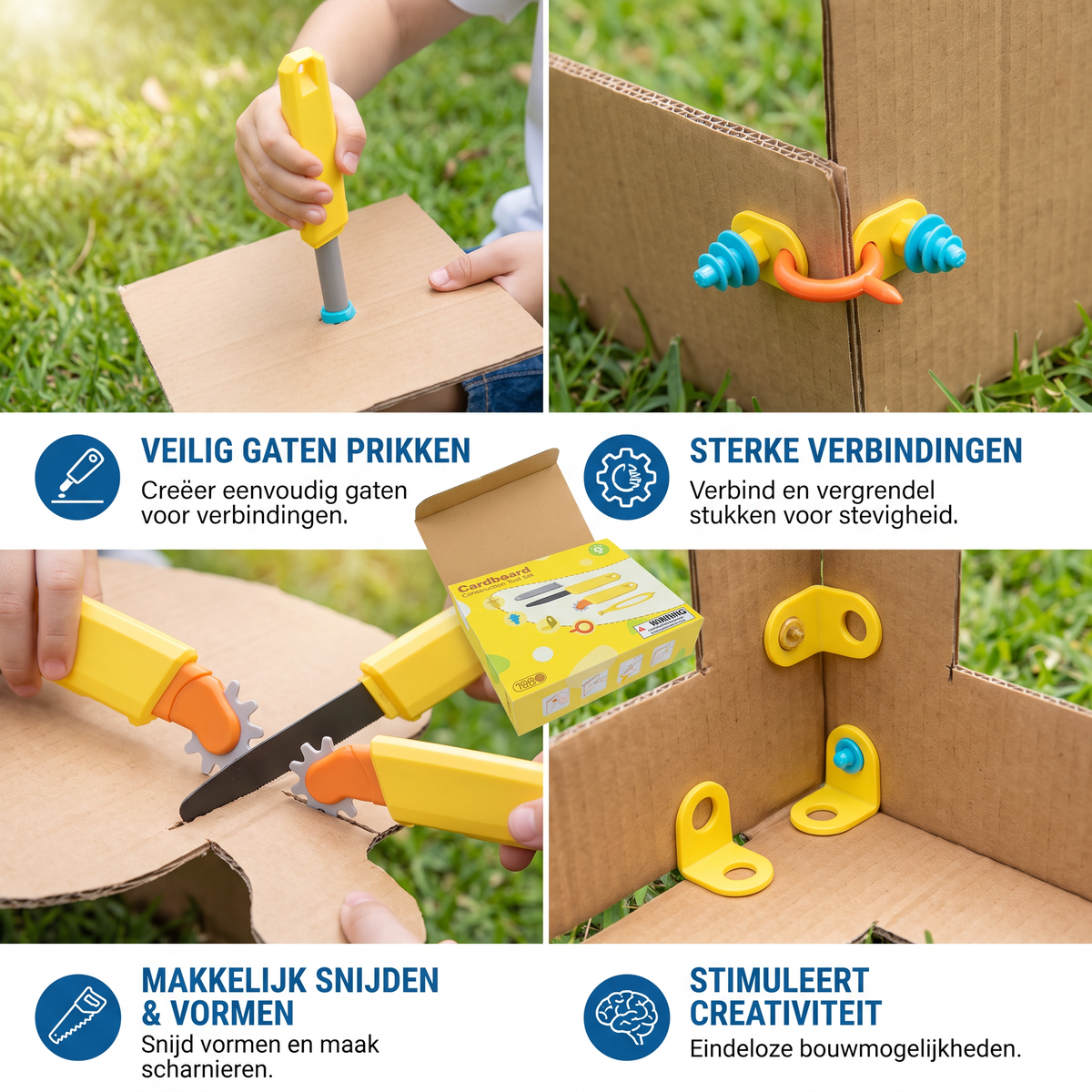 Kinder-Bouwgereedschapsset Van Karton