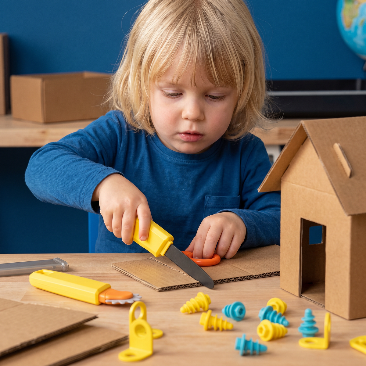 Kinder-Bouwgereedschapsset Van Karton