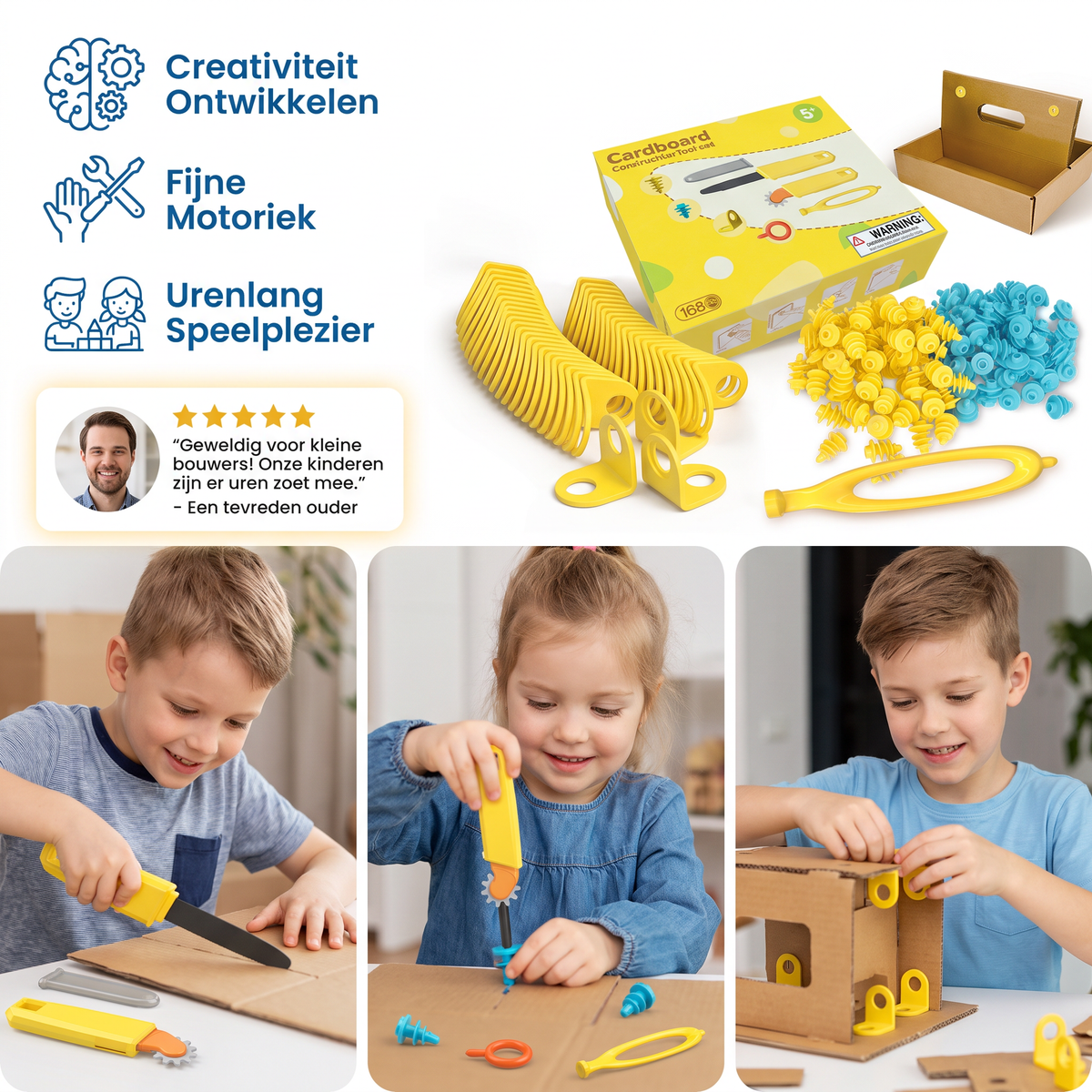Kinder-Bouwgereedschapsset Van Karton