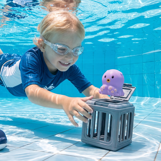 Kinder Duikspeelgoed Set – Onderwaterspeelgoed voor het Zwembad met Opbergbox
