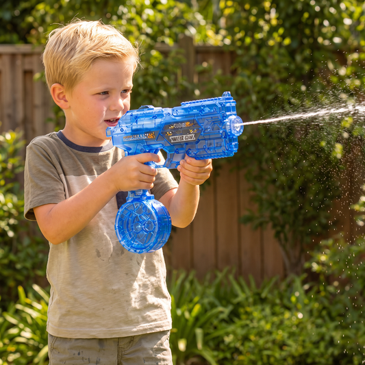 Elektrisch Space-waterpistool met ronde tank