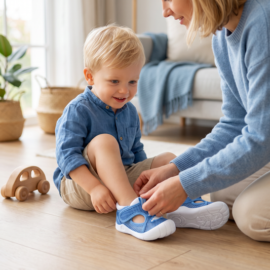 Zomerbabysandalen met antislipzool en klittenbandsluiting