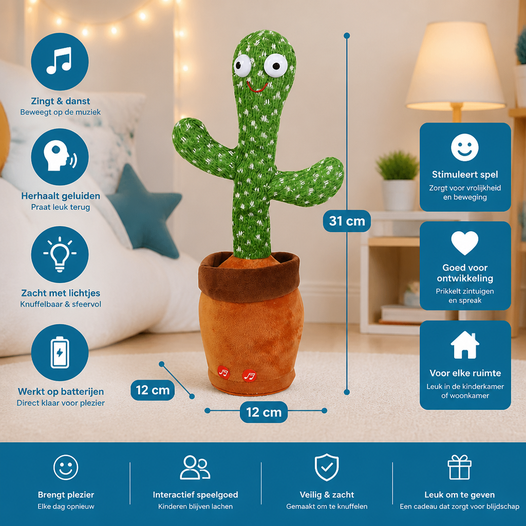 Pratende Cactus Knuffel voor Kinderen