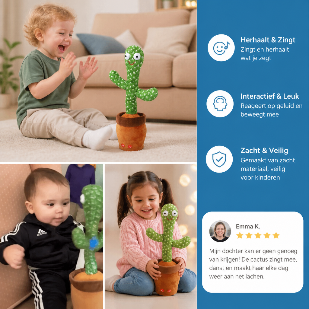 Pratende Cactus Knuffel voor Kinderen