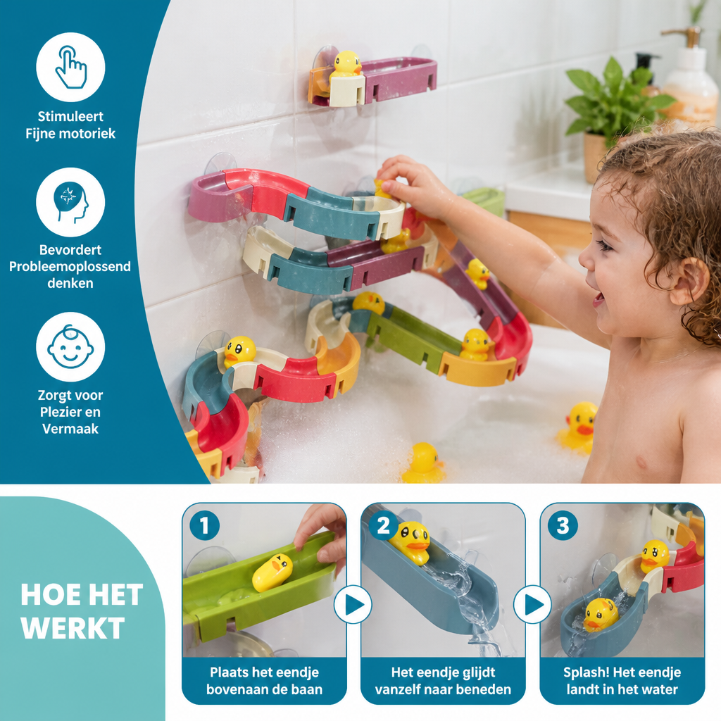 Glijdende Eendjes - Kinderspeelgoed voor in Bad