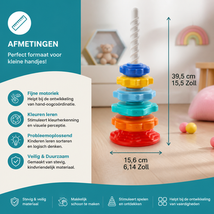 Regenboog Draai- en Kleurentoren Speelgoed