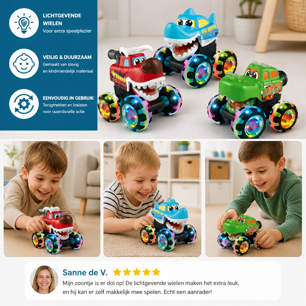 Lichtgevende Monstertruck Speelauto's