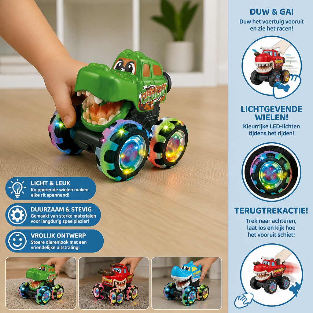 Lichtgevende Monstertruck Speelauto's