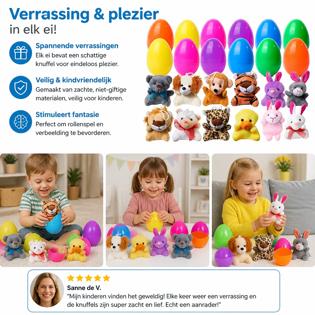 Paaseieren Verrassingsset Met Knuffels – Gevulde Eieren Voor Kinderen
