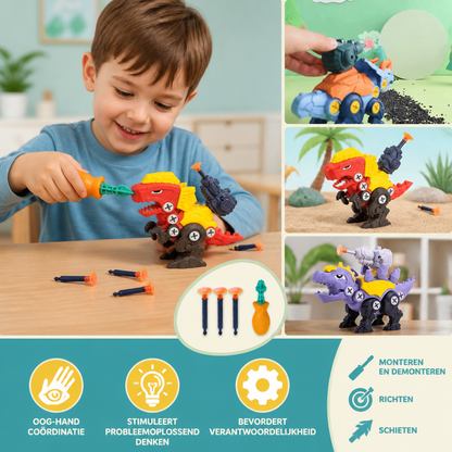 Dinosaurus Schroefset met Zuignapkanon