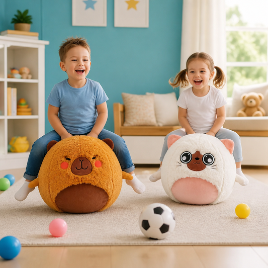 Opblaasbaar Pluchen Springdier – Springdier Voor Kinderen Om Mee Te Spelen