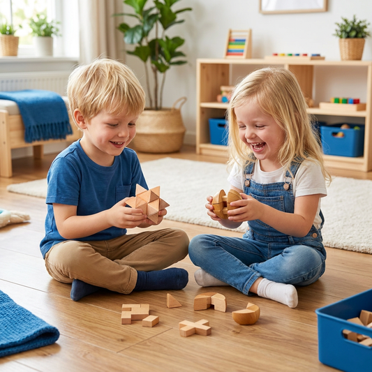 Montessori 3D Houten Leerpuzzel Met Raadsels